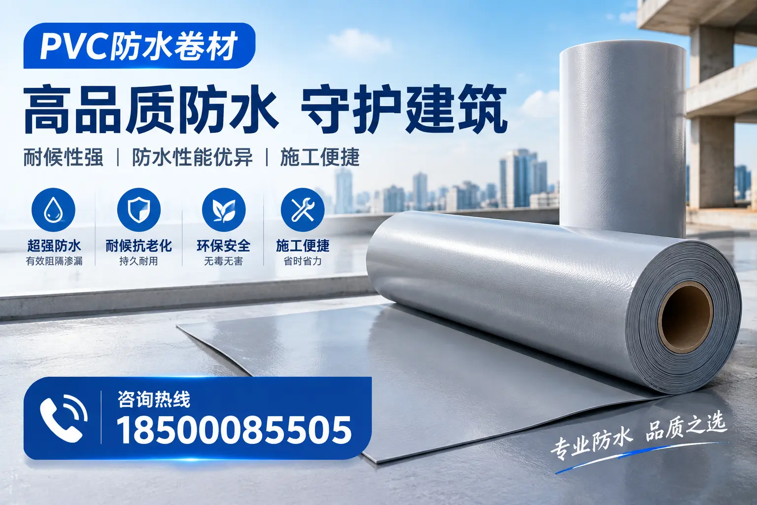 PVC防水卷材的防水效果评测，适合葫芦岛的科学依据